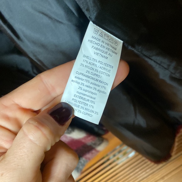 Michael kors wool military coat jacket plaid - Picture 7 of 9